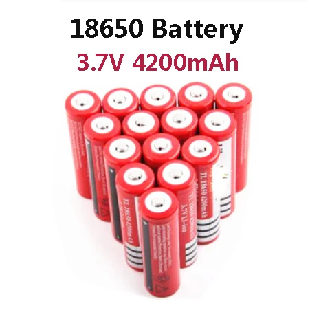 18650 Batería de Alta Capacidad Recargable 3.7V 9900 Mah Li-Ion GTF Rojo